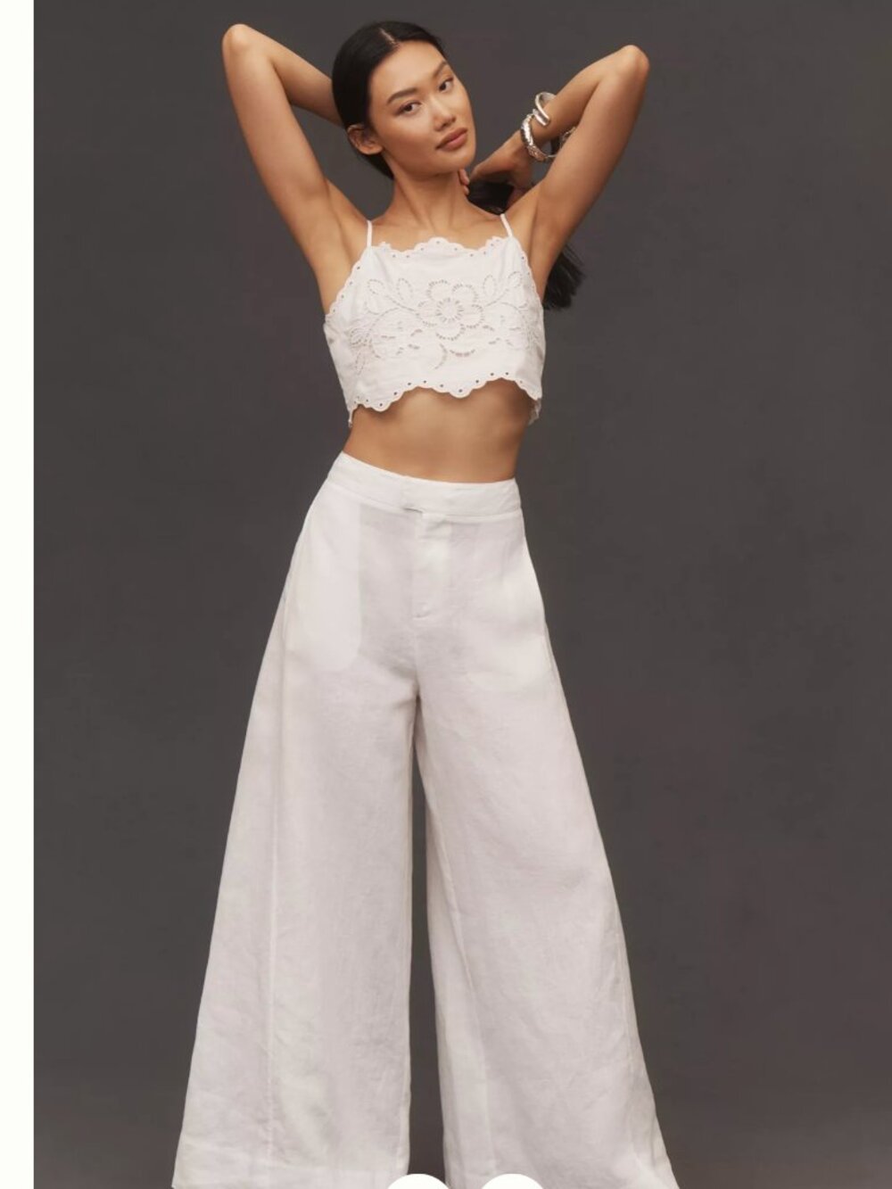 Anthroplogie Linen Palazzo Pants, Size 14P, excellent condition